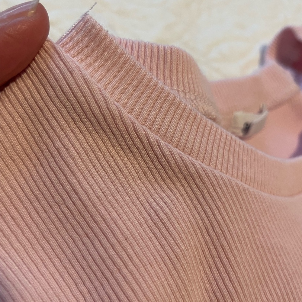 Garage Light Pink Ribbed Tee - Picture 2 of 4